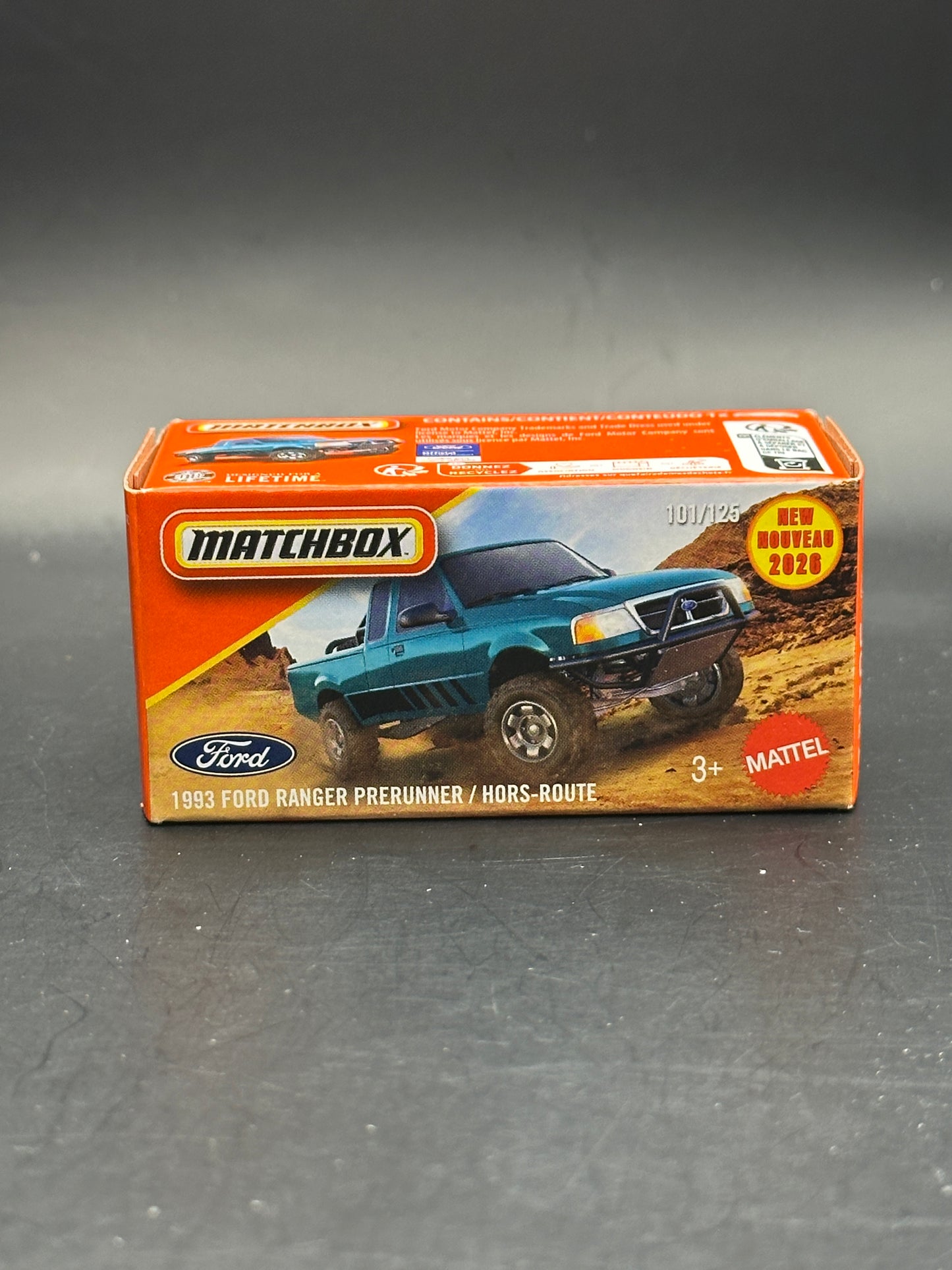 MATCHBOX - 1993 FORD RANGER PRERUNNER / HORS-ROUTE - 11/125 - DIECAST