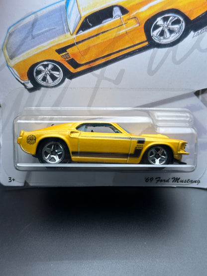 HOT WHEELS - 69 FORD MUSTANG (2019) - LARRY WOOD ANNIVERSARY SERIES 4/10