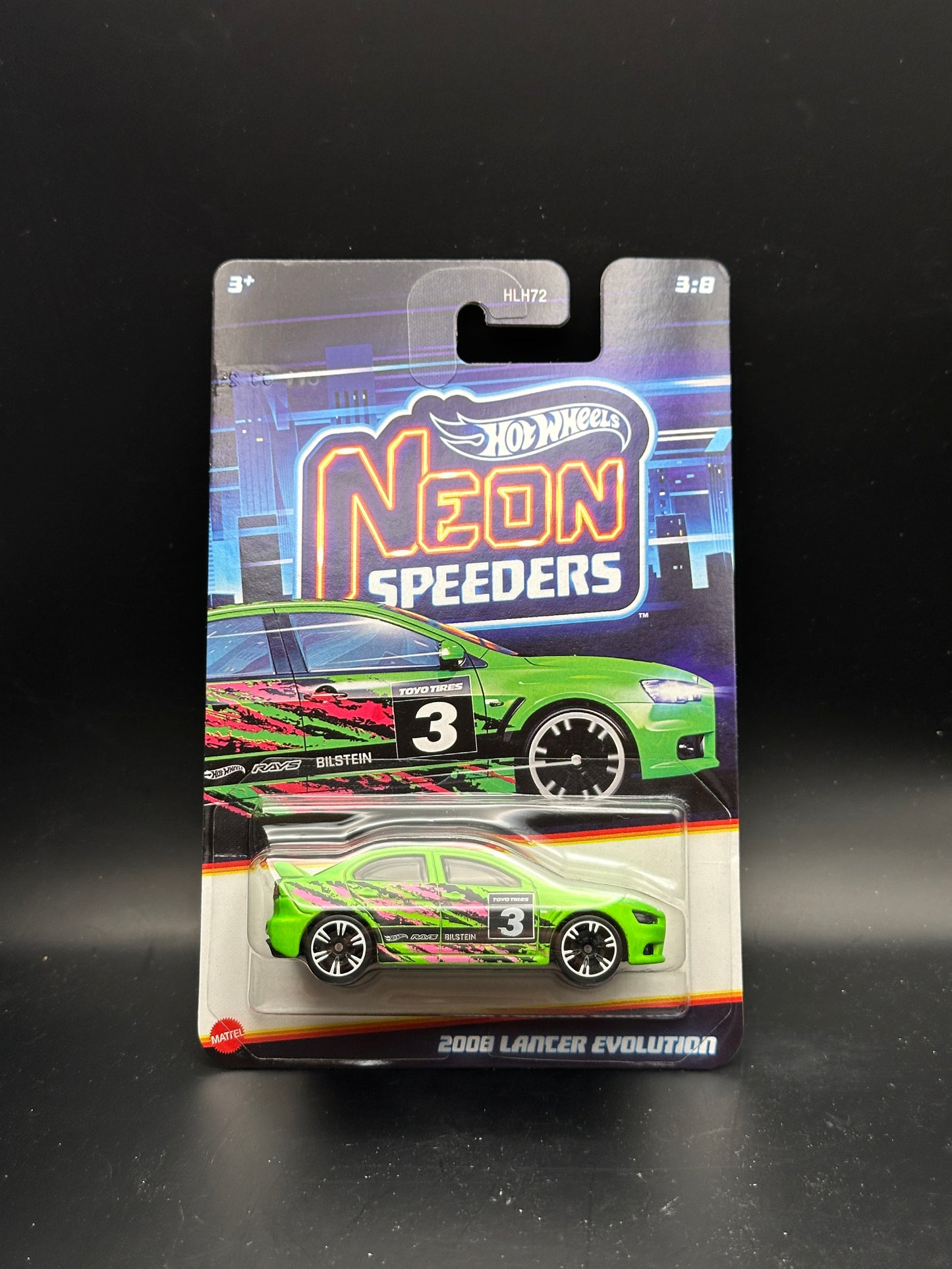 HOT WHEELS - 2008 LANCER EVOLUTION (2025) - NEON SPEEDERS SERIES 3/8