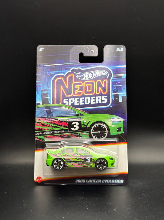 HOT WHEELS - 2008 LANCER EVOLUTION (2025) - NEON SPEEDERS SERIES 3/8