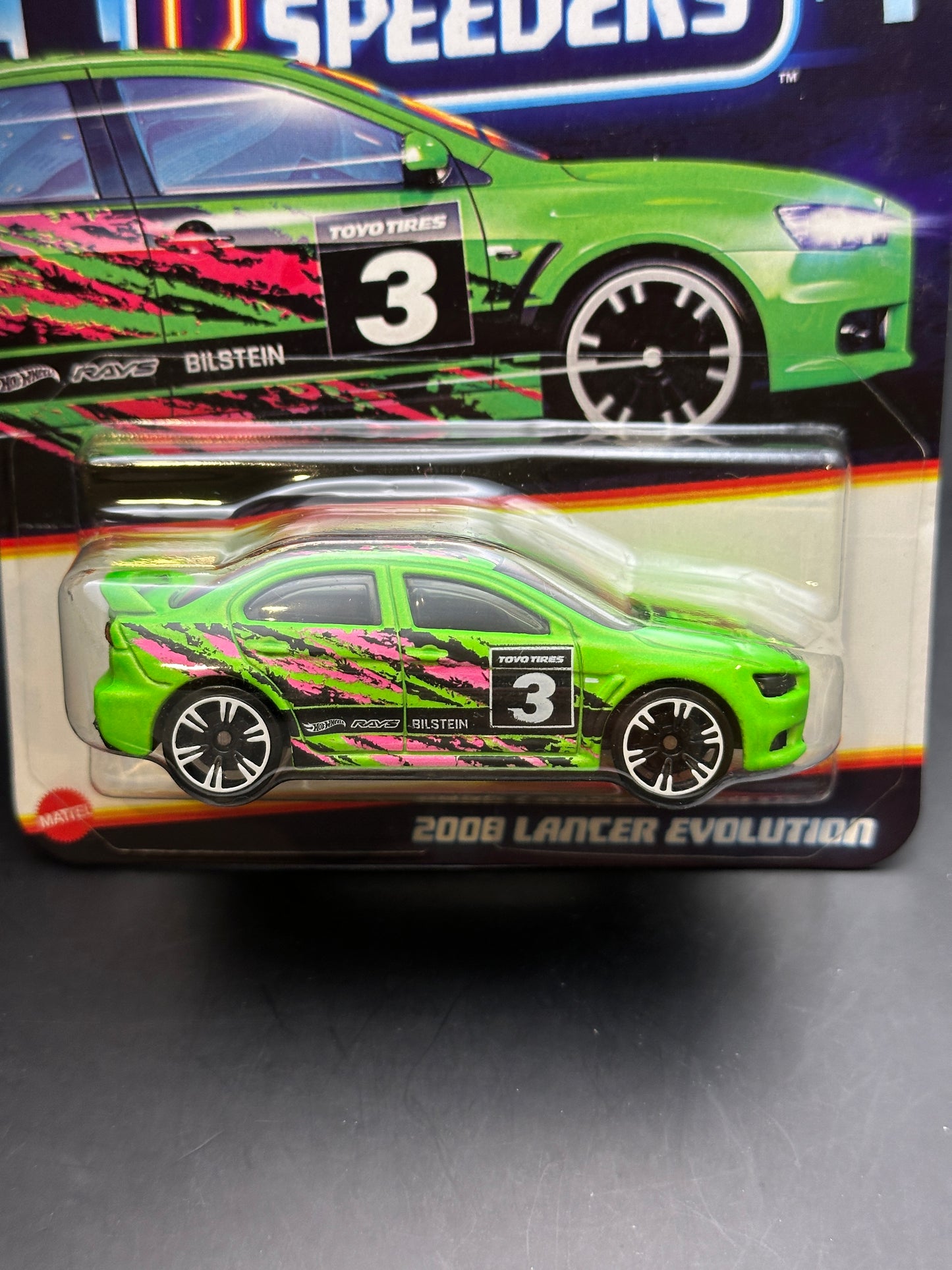 HOT WHEELS - 2008 LANCER EVOLUTION (2025) - NEON SPEEDERS SERIES 3/8