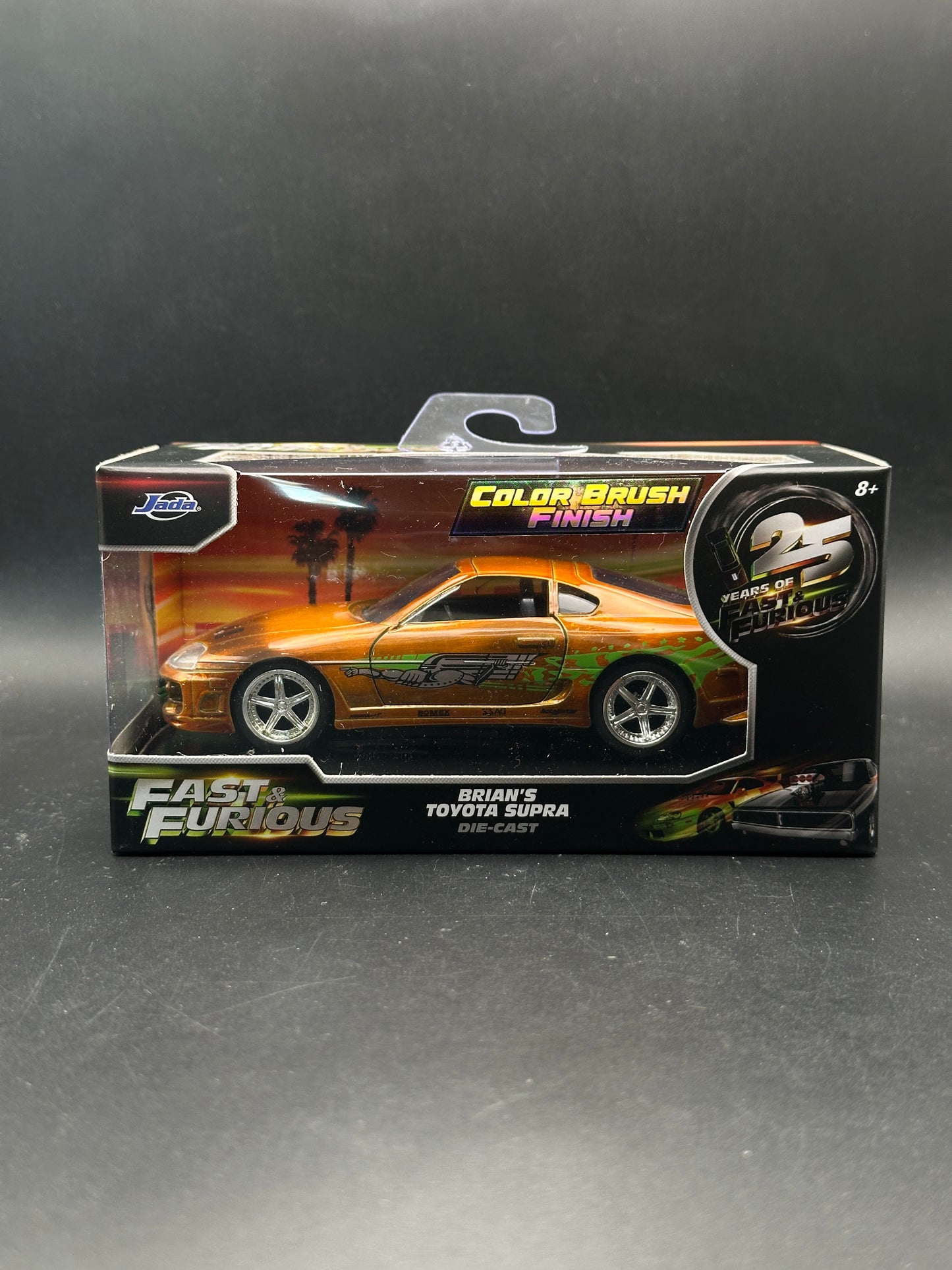 JADA DIECAST CARS - BRIAN’S TOYOTA SUPRA - COLOR BRUSH FINISH - FAST FURIOUS 1/32 SCALE