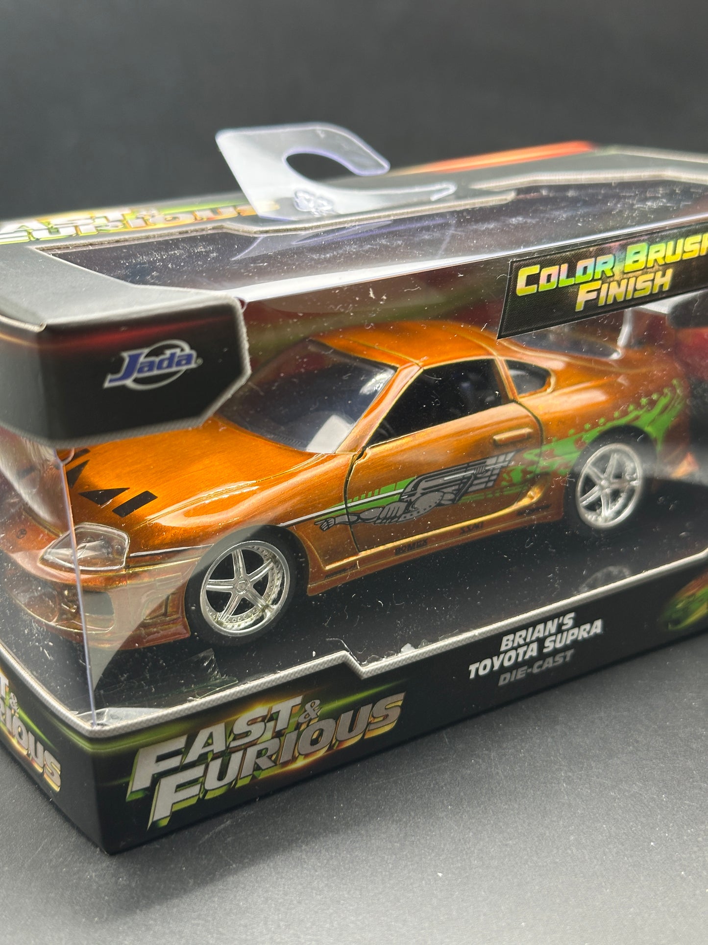 JADA DIECAST CARS - BRIAN’S TOYOTA SUPRA - COLOR BRUSH FINISH - FAST FURIOUS 1/32 SCALE