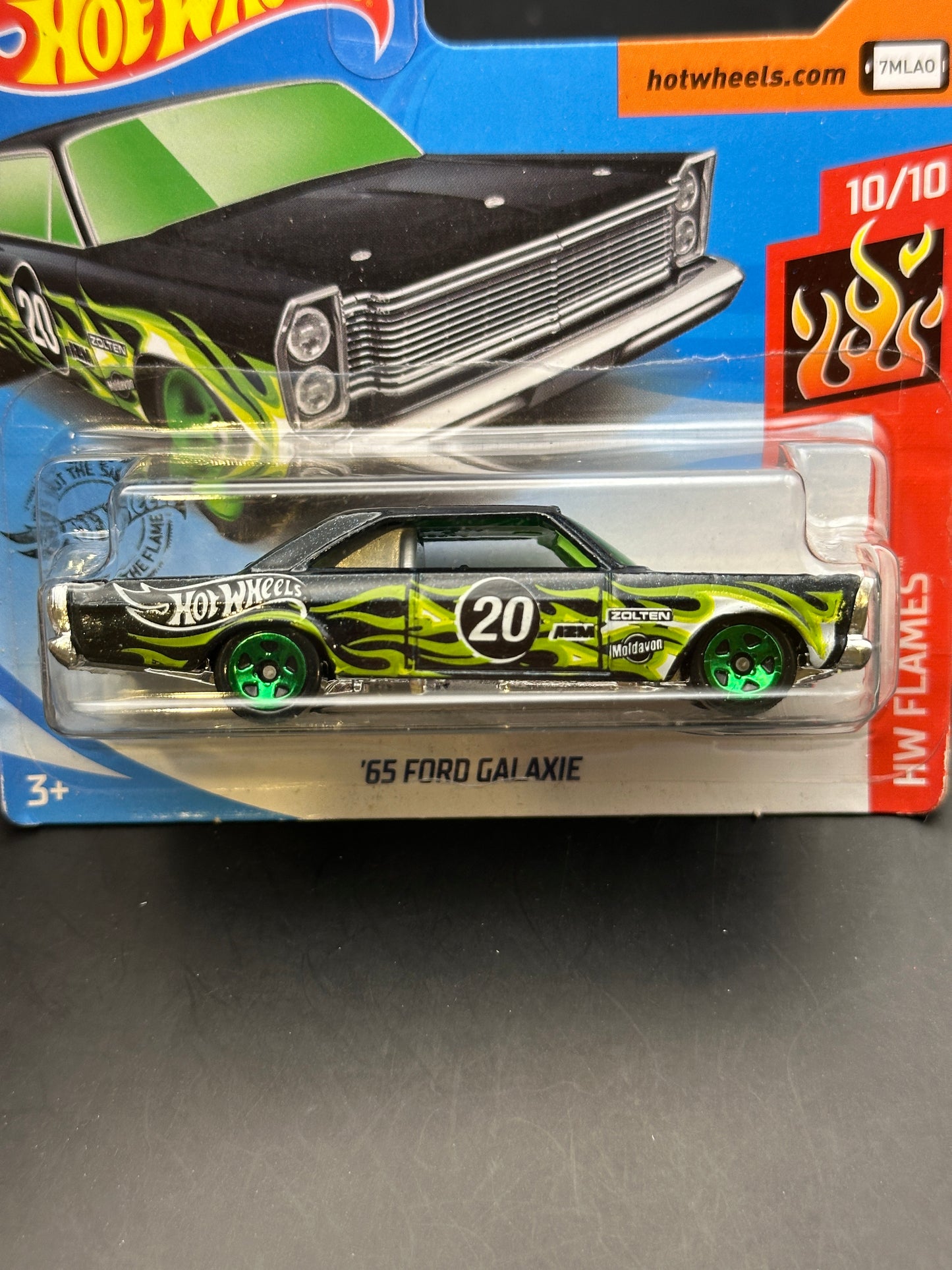 HOT WHEELS - 65 FORD GALAXIE (2020) - HW FLAMES 10/10