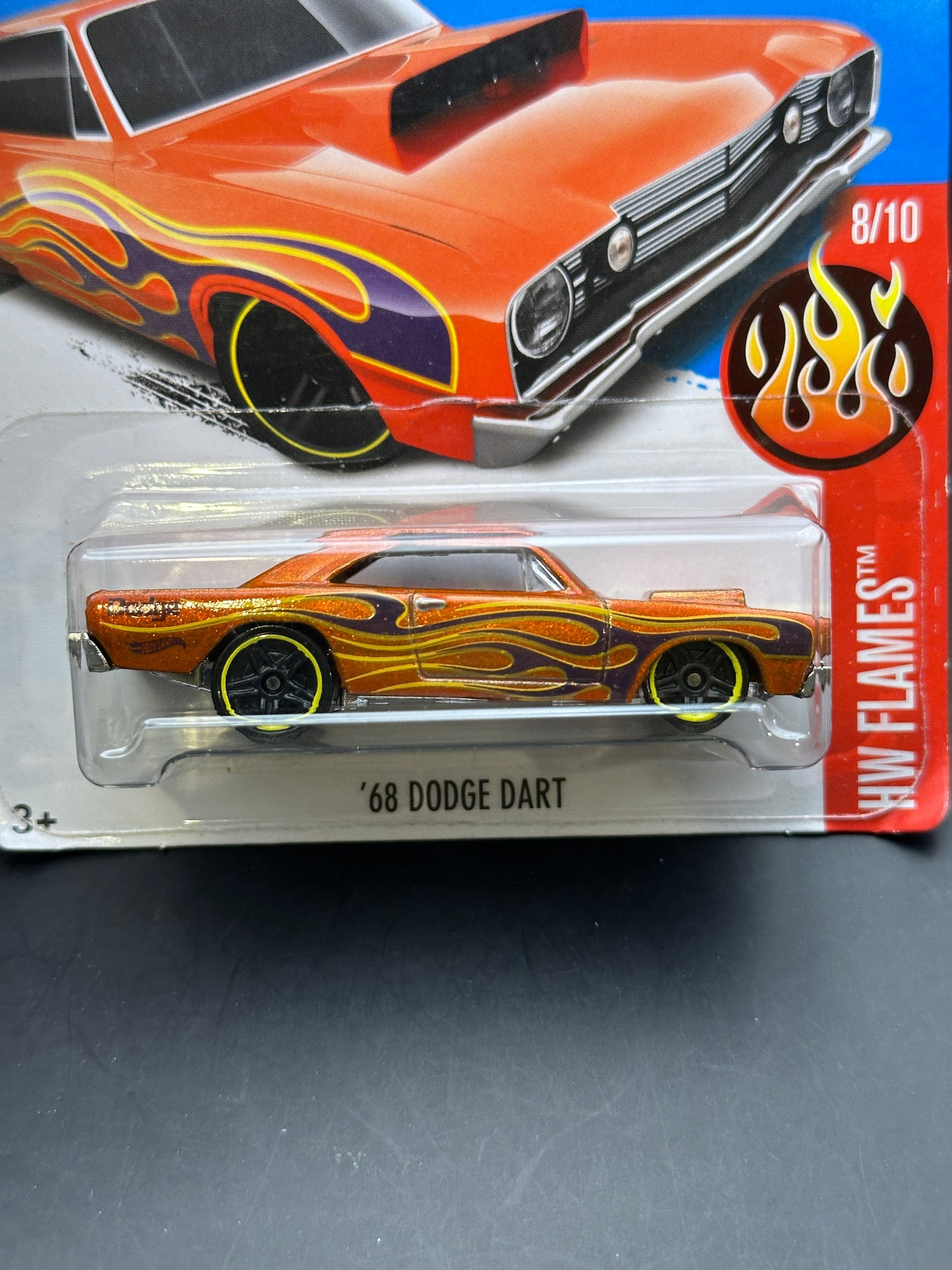 HOT WHEELS - 68 DODGE DART (2017) - HW FLAMES 8/10