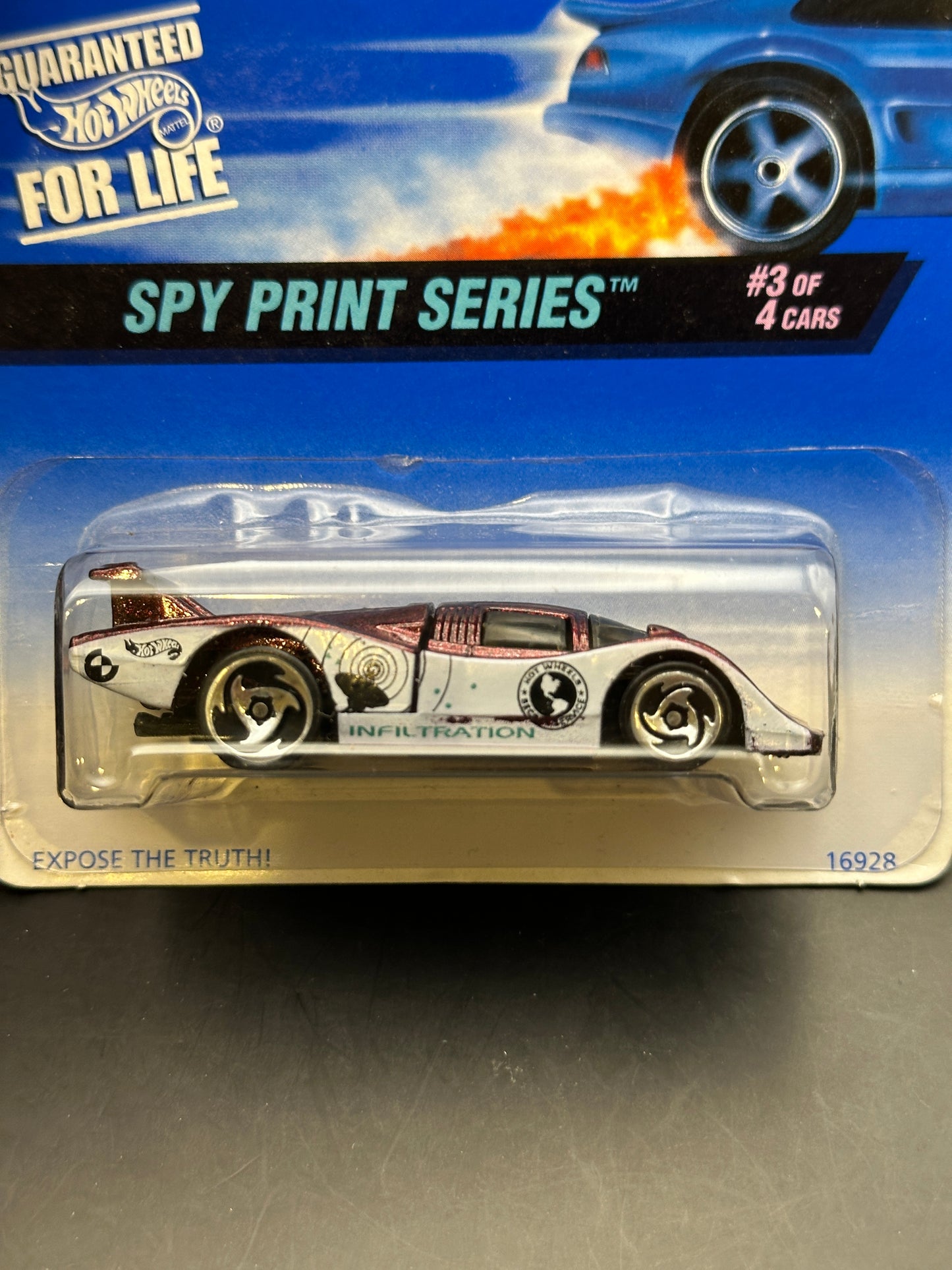 HOT WHEELS - SOL-AIRE CX4 (1997) - HW SPY PRINT SERIES 3/4