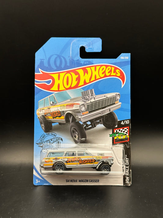 HOT WHEELS - 64 NOVA WAGON GASSER (2019) - HW RACE DAY 4/10