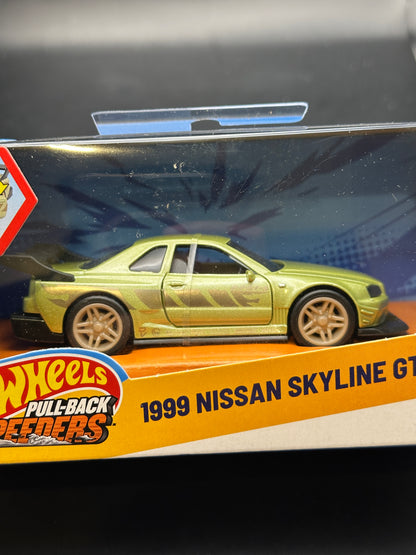 HOT WHEELS - 1999 NISSAN SKYLINE GT-R R34 (2026) - PULL BACK SPEEDERS