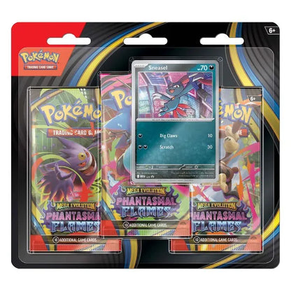 POKEMON TCG - MEGA PHANTASMAL FLAMES 3 PACK - MEGA EVOLUTION - ASSORTED