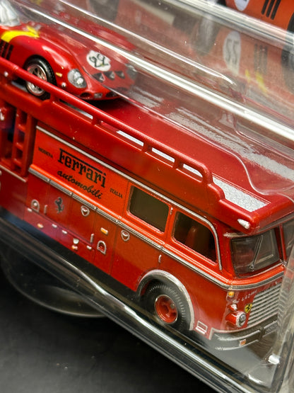 HOT WHEELS - FERRARI 250 GTO (2025) - FIAT 642 RN2 BARTOLETTI TRANSPORTER - TEAM TRANSPORT #83