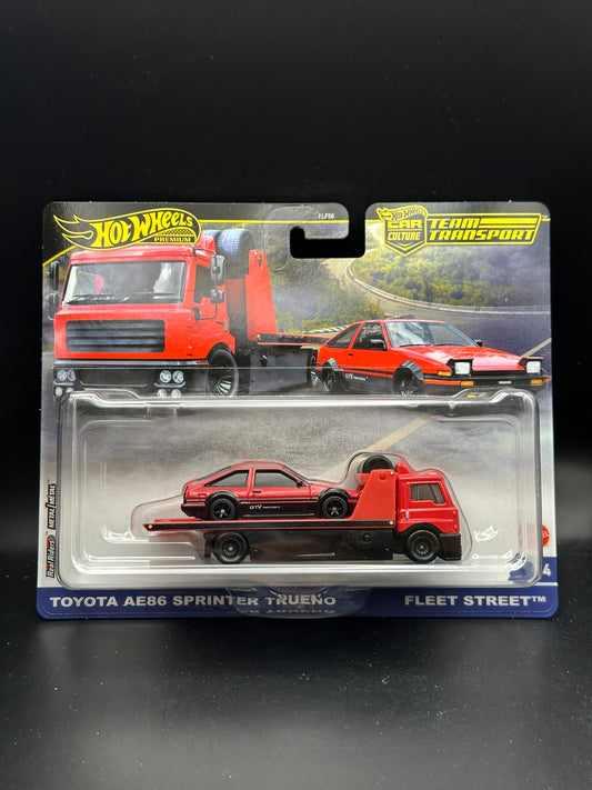 HOT WHEELS - TOYOTA AE86 SPRINTER TRUENO (2025) - FLEET STREET - TEAM TRANSPORT #84