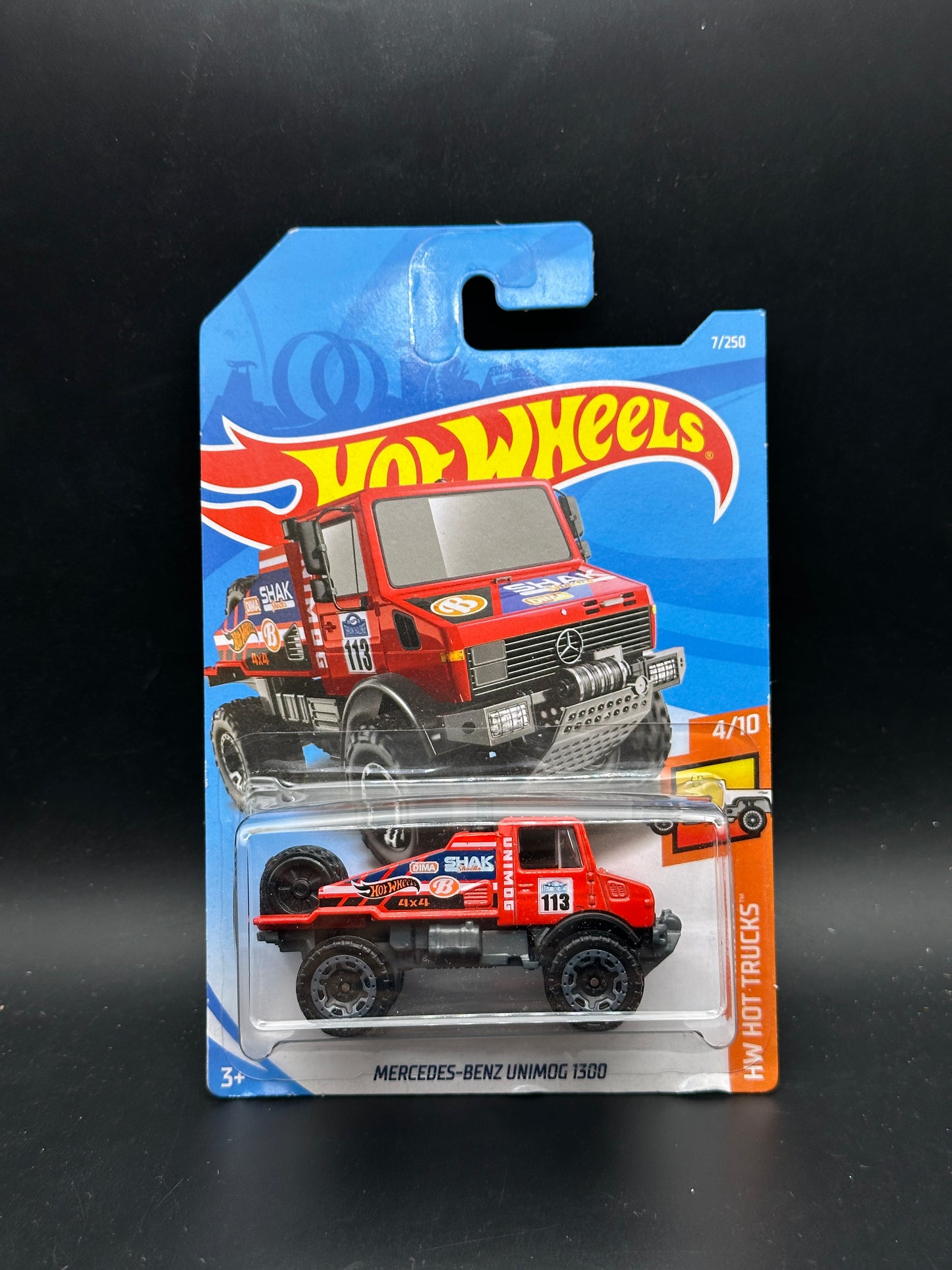 HOT WHEELS - MERCEDES BENZ UNIMOG 1300 (2019) - HW HOT TRUCKS 4/10