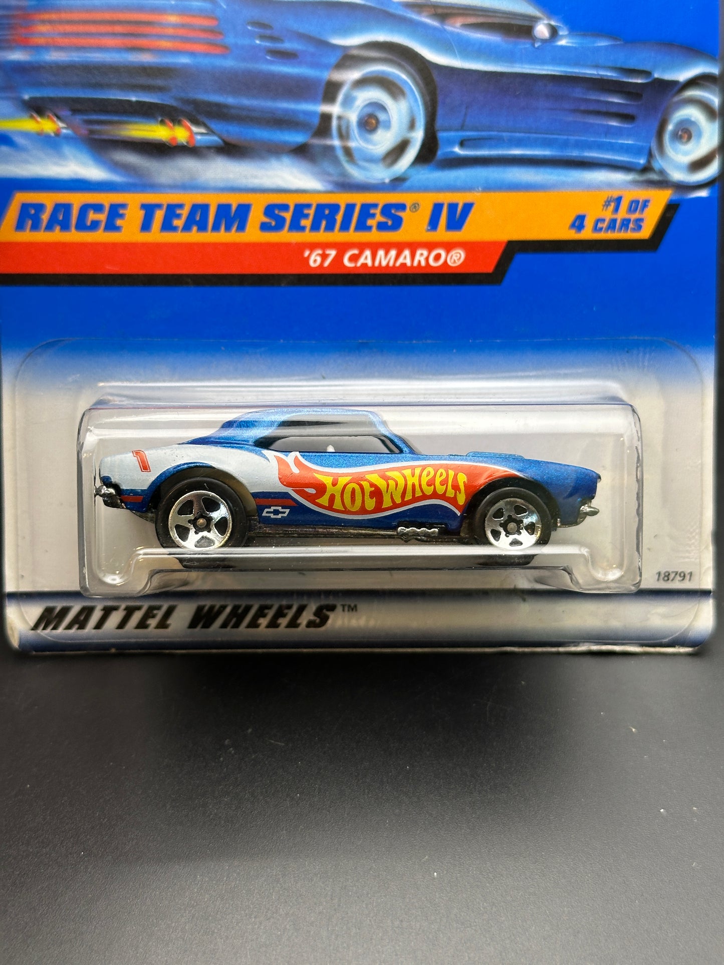 HOT WHEELS - 67 CAMARO (1998) - HW RACE TEAM SERIES IV 1/4