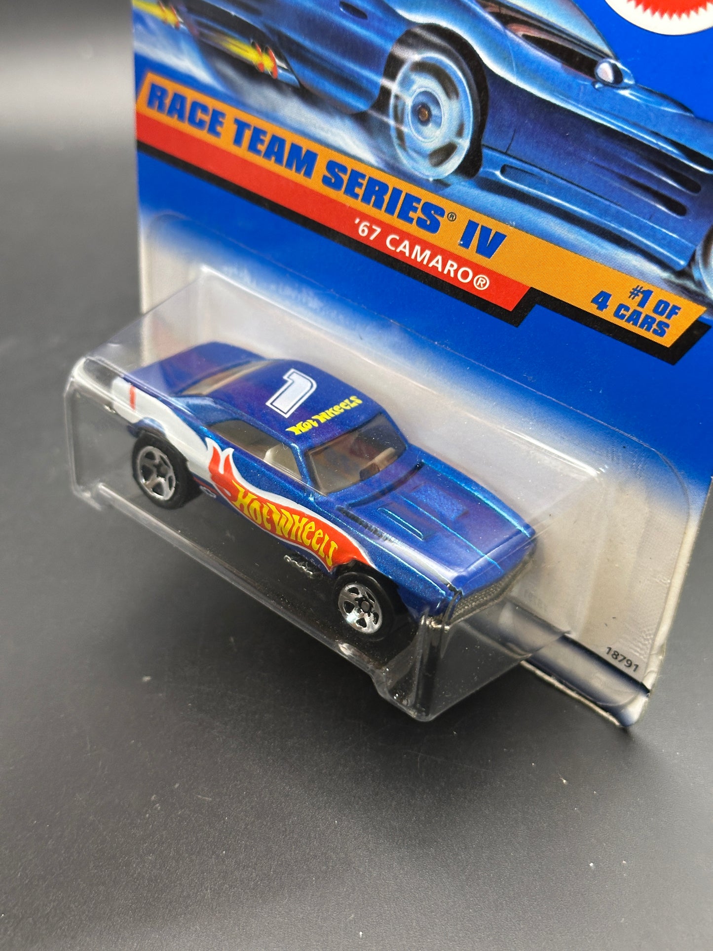 HOT WHEELS - 67 CAMARO (1998) - HW RACE TEAM SERIES IV 1/4