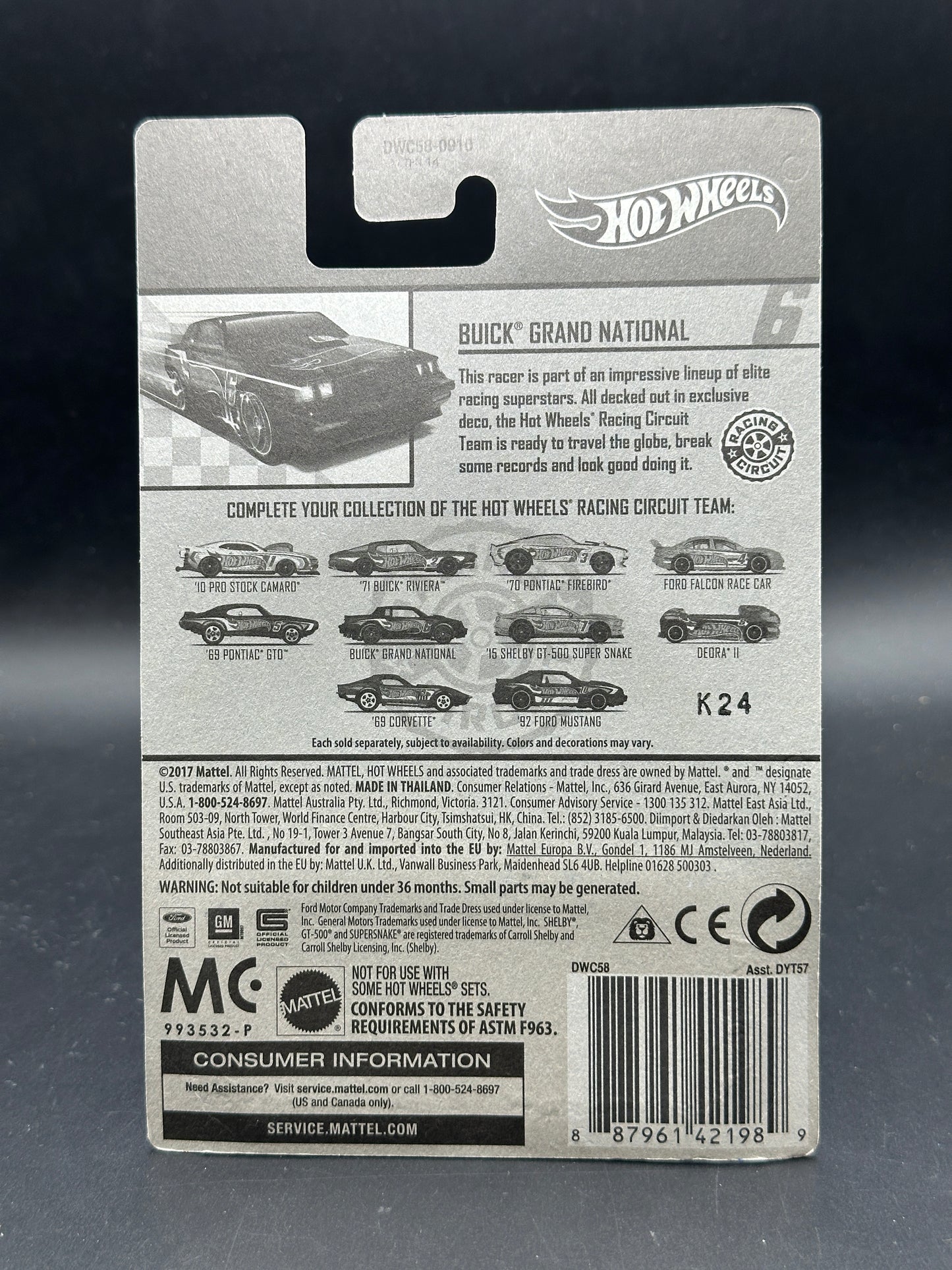 HOT WHEELS - BUICK GRAND NATIONAL (2017) - RACING CIRCUIT SERIES 6/10