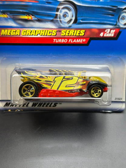 HOT WHEELS - TURBO FLAME (1999) - HW MEGA GRAPHICS 3/4