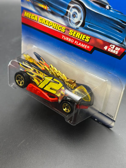 HOT WHEELS - TURBO FLAME (1999) - HW MEGA GRAPHICS 3/4