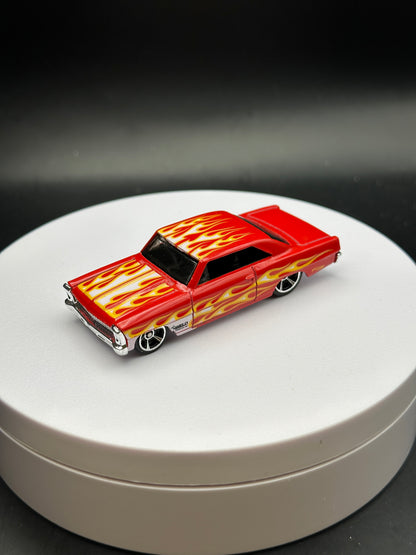 HOT WHEELS - 66 CHEVY NOVA (2019) - HW FLAMES 7/10 - LOOSE