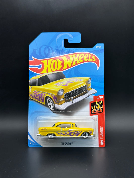 HOT WHEELS - 55 CHEVY (2018) - HW FLAMES 2/10