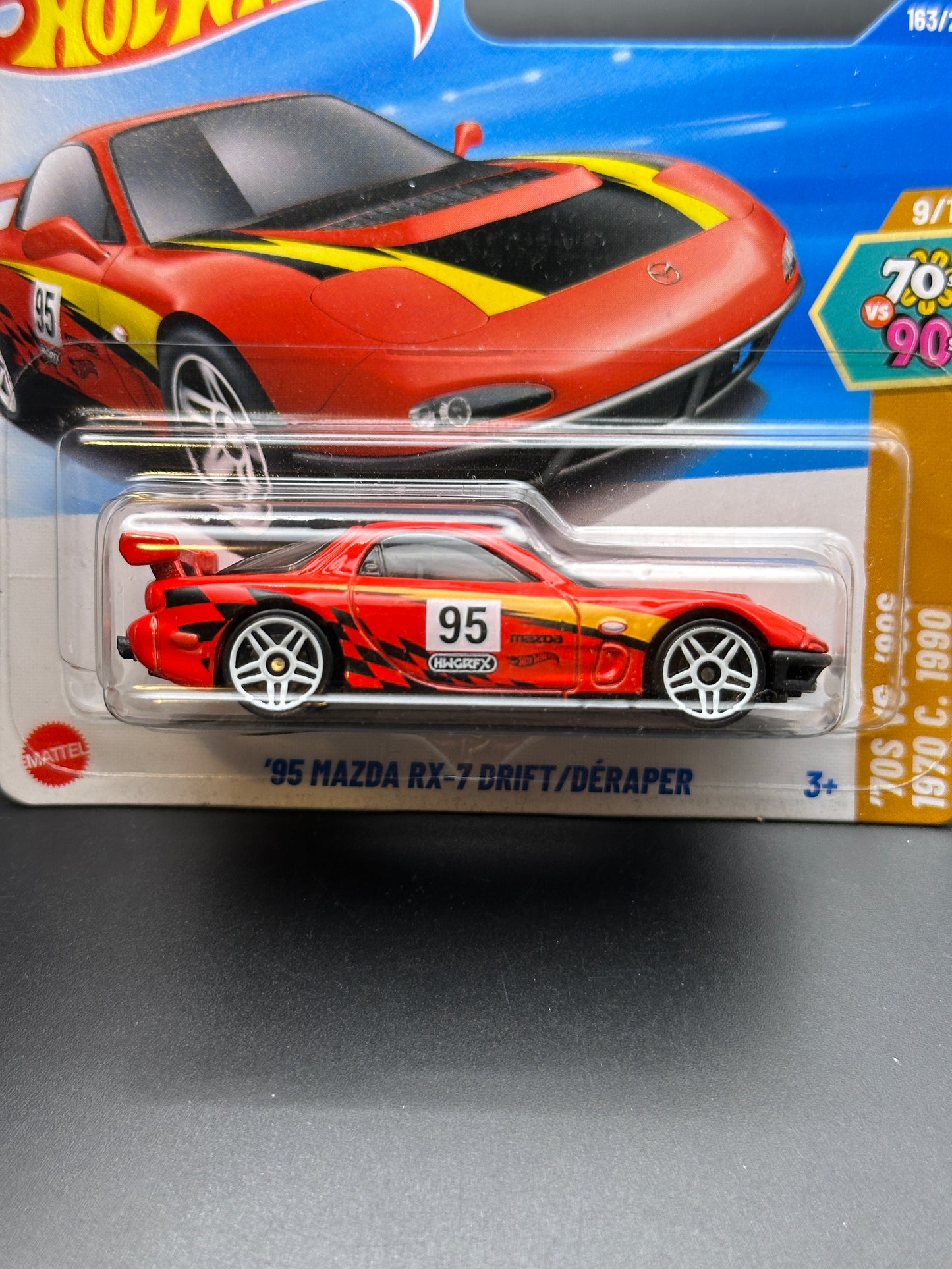 HOT WHEELS - 95 MAZDA RX7 DRIFT (2025) - HW 70s VS 90s 9/10