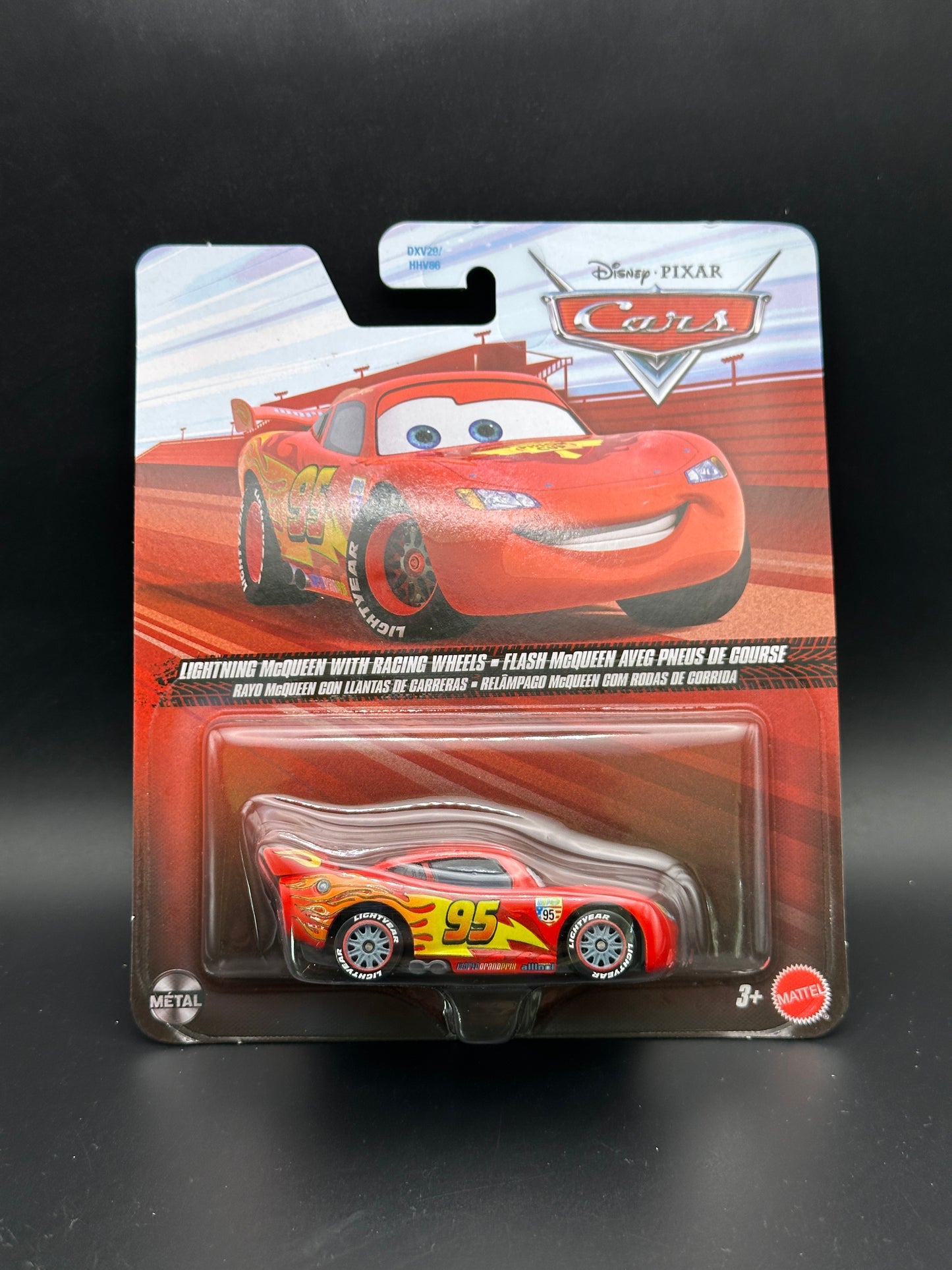 DISNEY PIXAR CARS - LIGHTNING MCQUEEN WITH RACING WHEELS - CARS - DIECAST