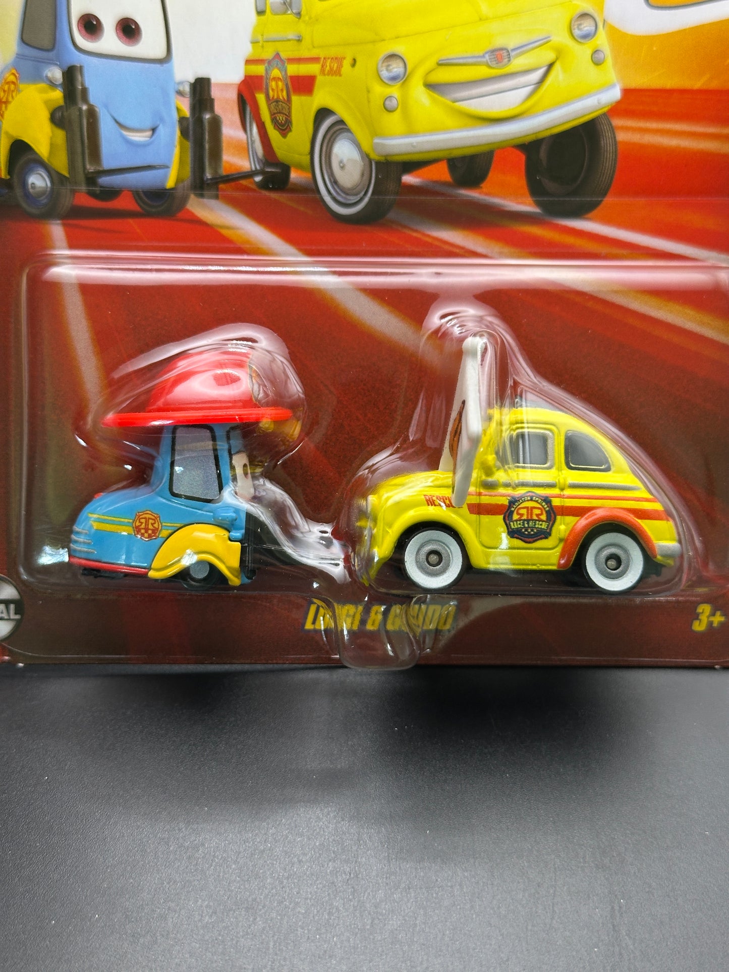 DISNEY PIXAR CARS - LUIGI AND GUIDI - RADIATOR SPRINGS RACE AND RESCUE CARS - DIECAST