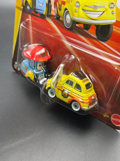 DISNEY PIXAR CARS - LUIGI AND GUIDI - RADIATOR SPRINGS RACE AND RESCUE CARS - DIECAST