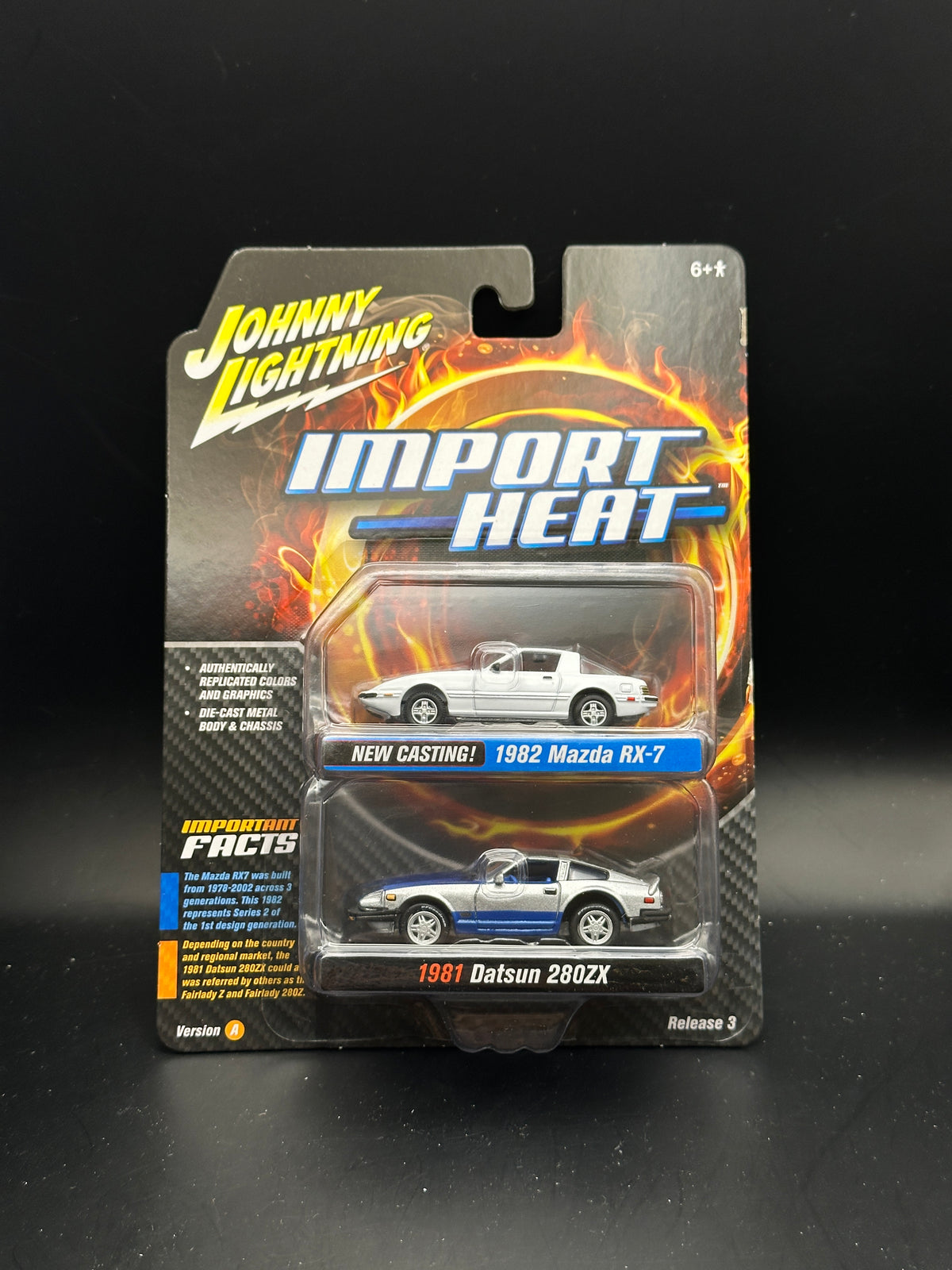 JOHNNY LIGHTNING - 2 PACK IMPORT HEAT - MAZDA RX7 & NISSAN 300ZX