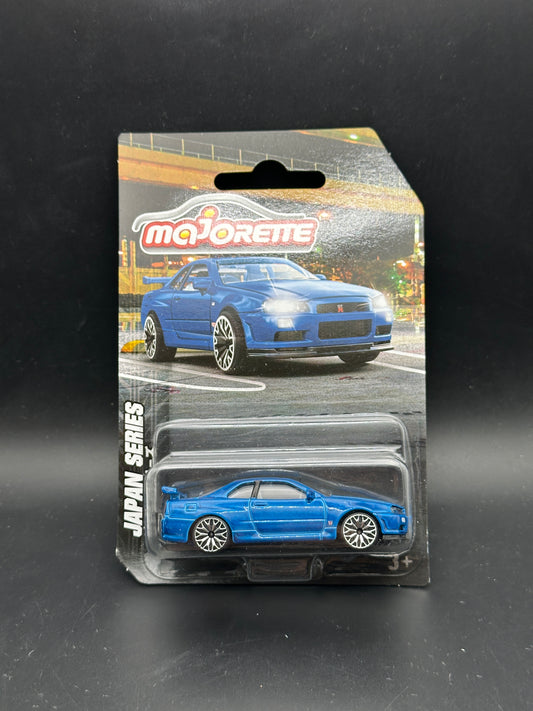MAJORETTE PREMIUM CARS - NISSAN SKYLINE GTR R34 JZA80 - JAPAN SERIES -  1/64 SCALE