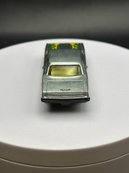 HOT WHEELS - 68 PLYMOUTH BARRACUDA FORMULA S (2018) - SILVER SERIES - 50th ANNIVERSARY ZAMAC FLAMES SERIES 3/8
