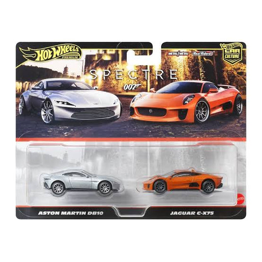HOT WHEELS - JAMES BOND SPECTRE - ASTON MARTIN DB10  & JAGUAR C-X75 (2025) - 2 PACK - PREMIUM / CAR CULTURE