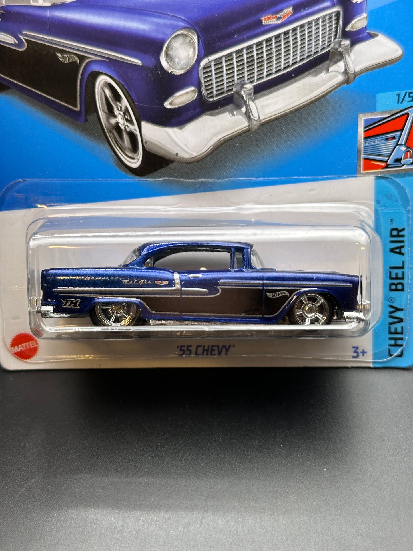 HOT WHEELS - 55 CHEVY (2022) - HW CHEVY BEL AIR 1/5 - SUPER TREASURE HUNT