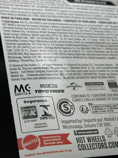 HOT WHEELS - 1995 MITSUBISHI ECLIPSE (2026) - FAST AND FURIOUS 25TH ANNIVERSARY 1/5