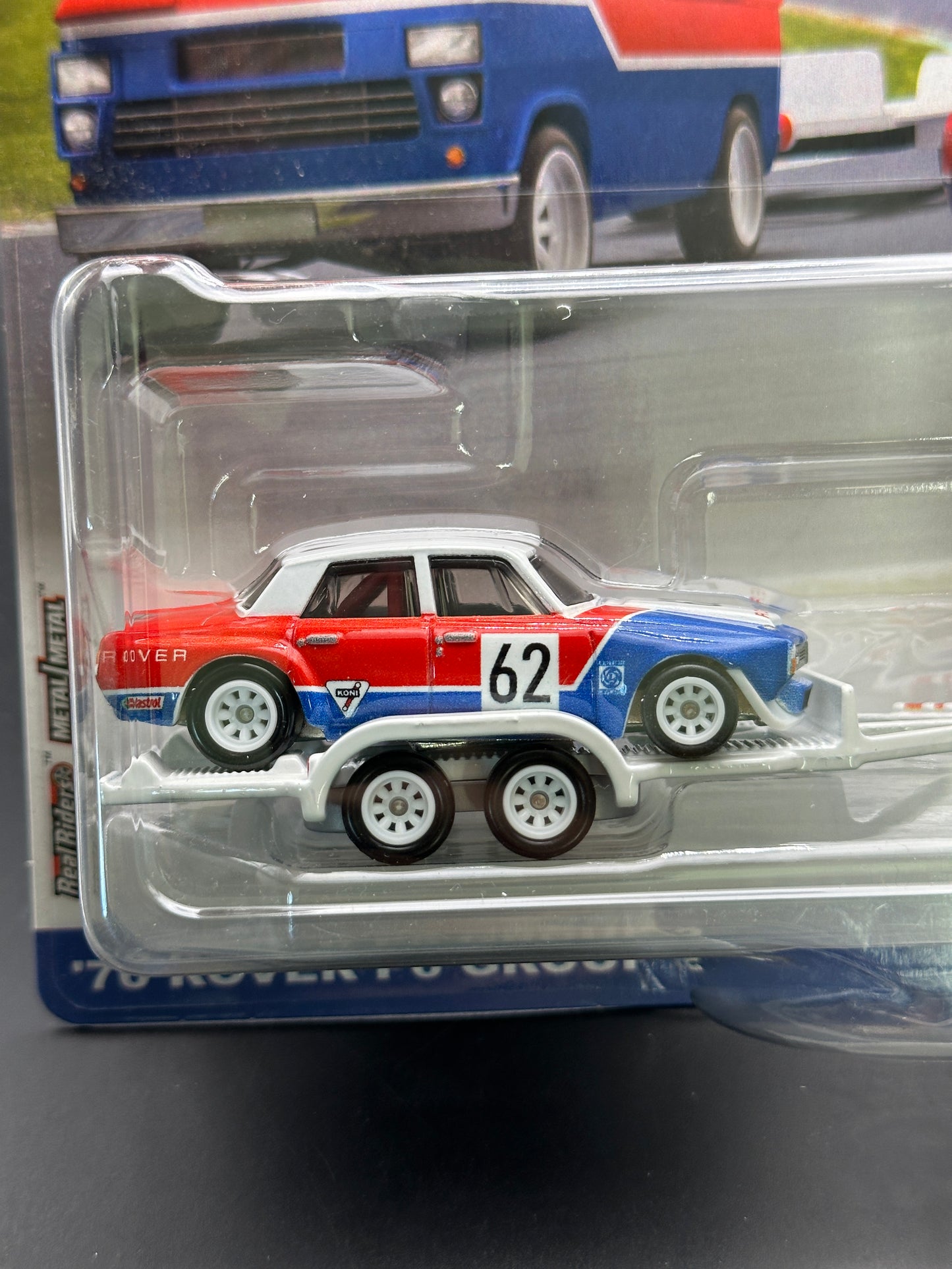 HOT WHEELS - 70 ROVER P6 GROUP 2 / HW RALLY HAULER (2023) - TEAM TRANSPORT #55