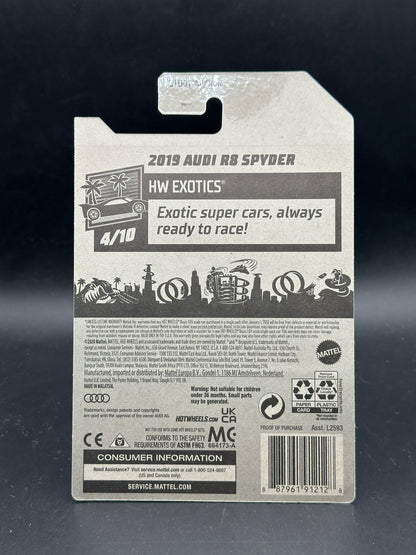 HOT WHEELS - 2019 AUDI R8 SYPDER (2019) - HW EXOTICS 4/10 - SUPER TREASURE HUNT