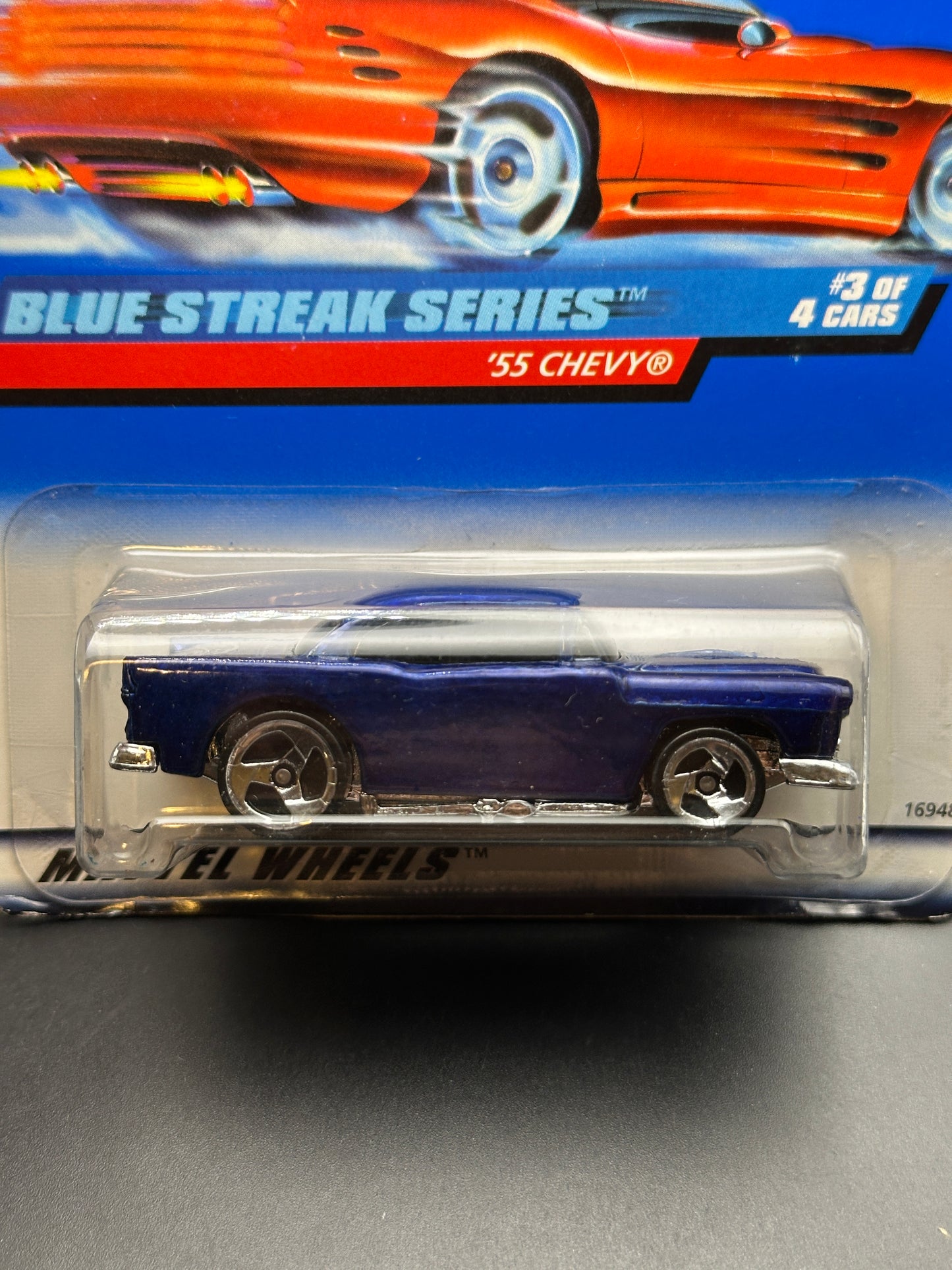 HOT WHEELS - 55 CHEVY (1997) - HW BLUE STREAK SERIES 3/4