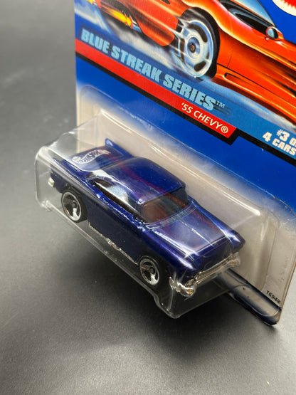 HOT WHEELS - 55 CHEVY (1997) - HW BLUE STREAK SERIES 3/4