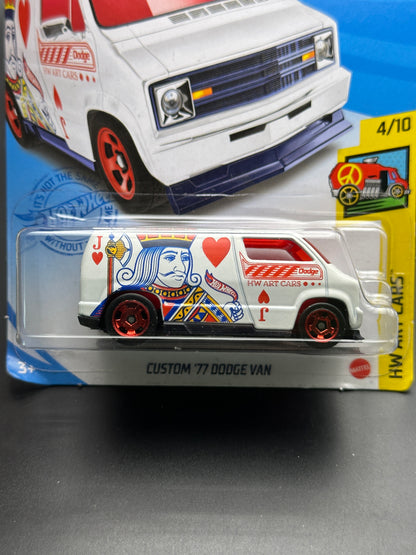 HOT WHEELS - CUSTOM 77 DODGE VAN - TREASURE HUNT (2021) - HW ART CARS 4/10