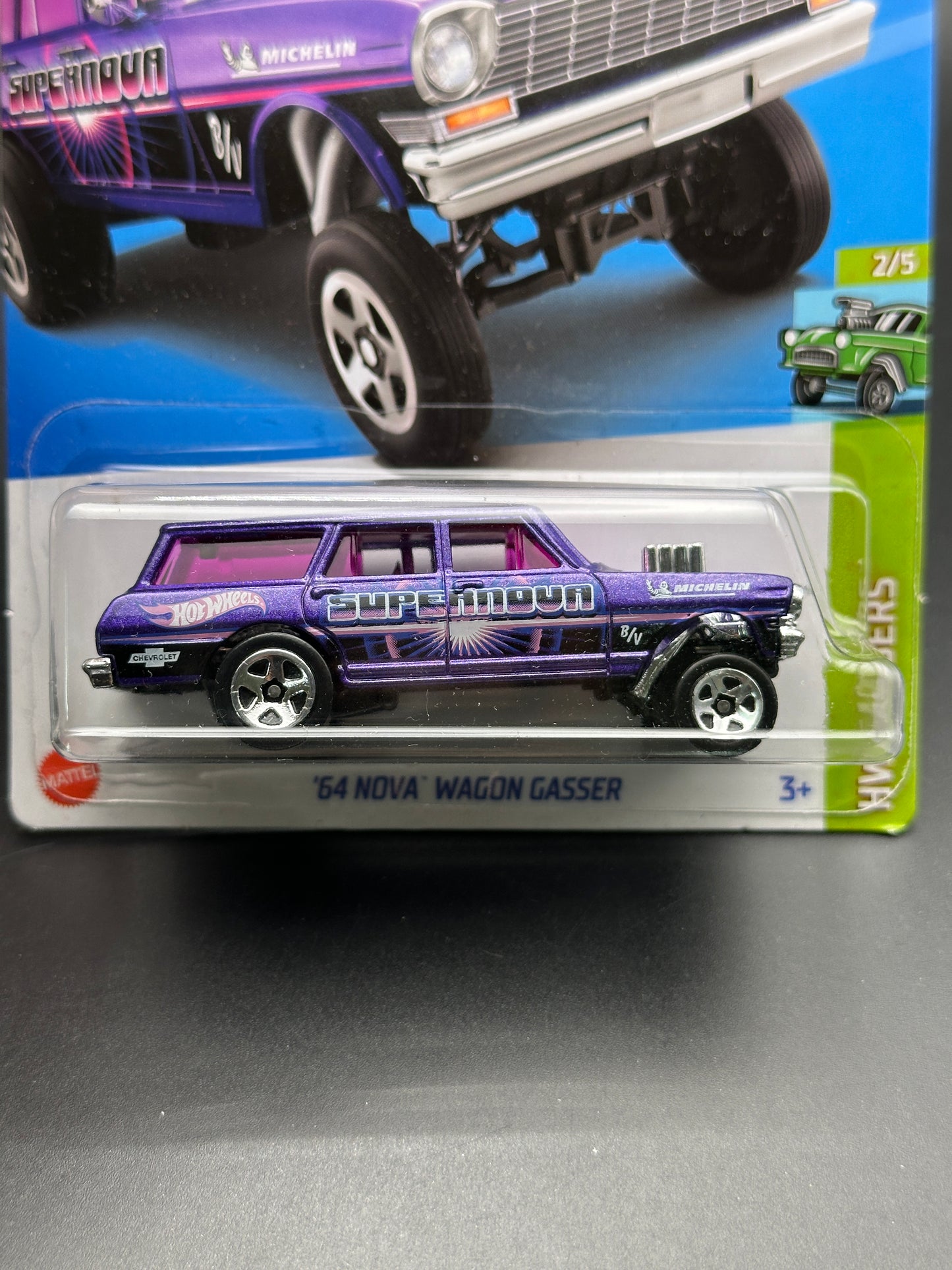 HOT WHEELS - 64 NOVA WAGON GASSER (2023) - HW GASSERS 2/5