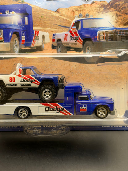 HOT WHEELS - 80 DODGE MACHO POWER WAGON / RETRO RIG (2023) - TEAM TRANSPORT #51