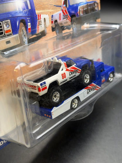 HOT WHEELS - 80 DODGE MACHO POWER WAGON / RETRO RIG (2023) - TEAM TRANSPORT #51