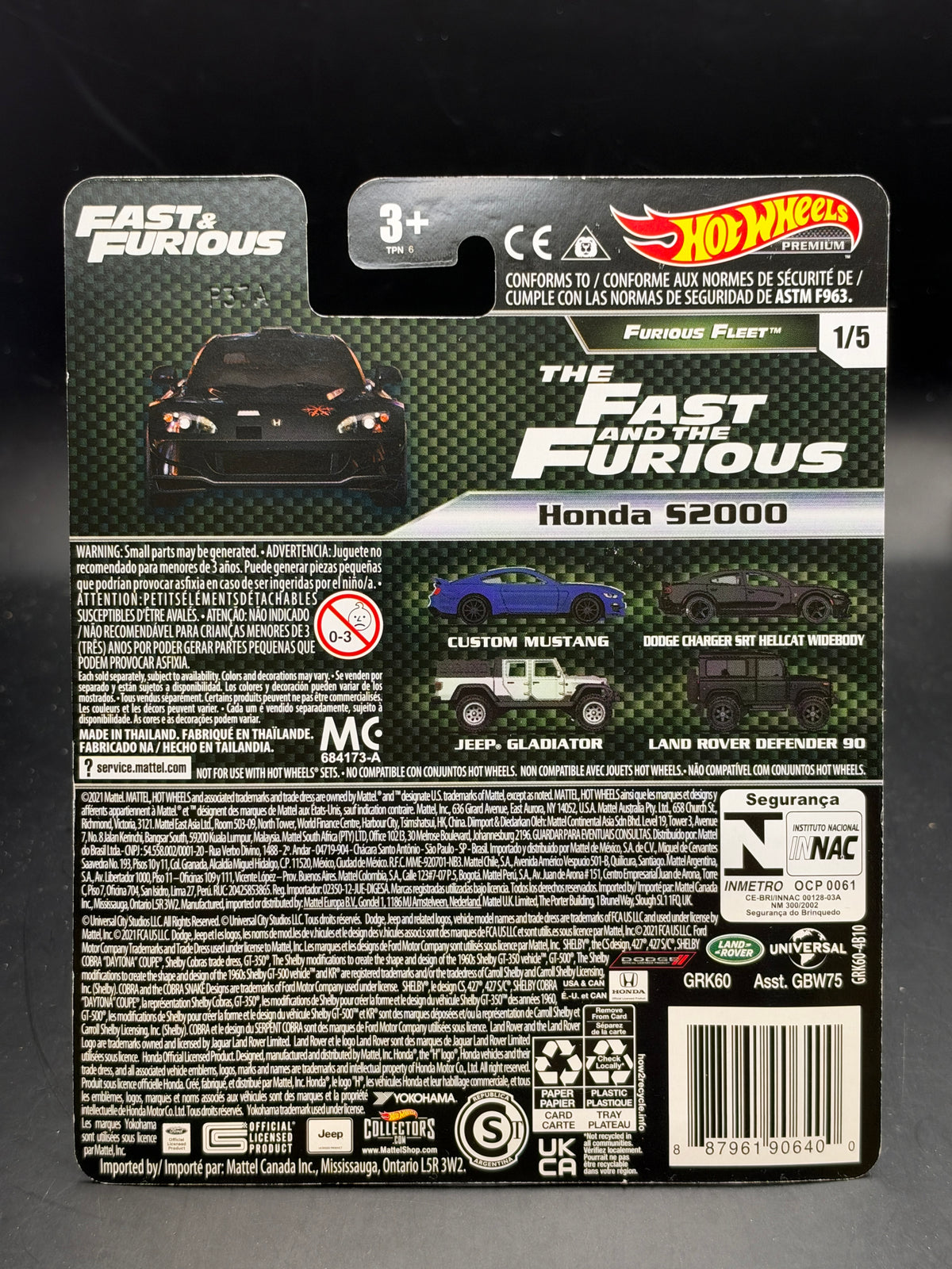 HOT WHEELS - HONDA S2000 (2021) - FAST SUPERSTARS - FURIOUS FLEET - FAST AND FURIOUS 1/5