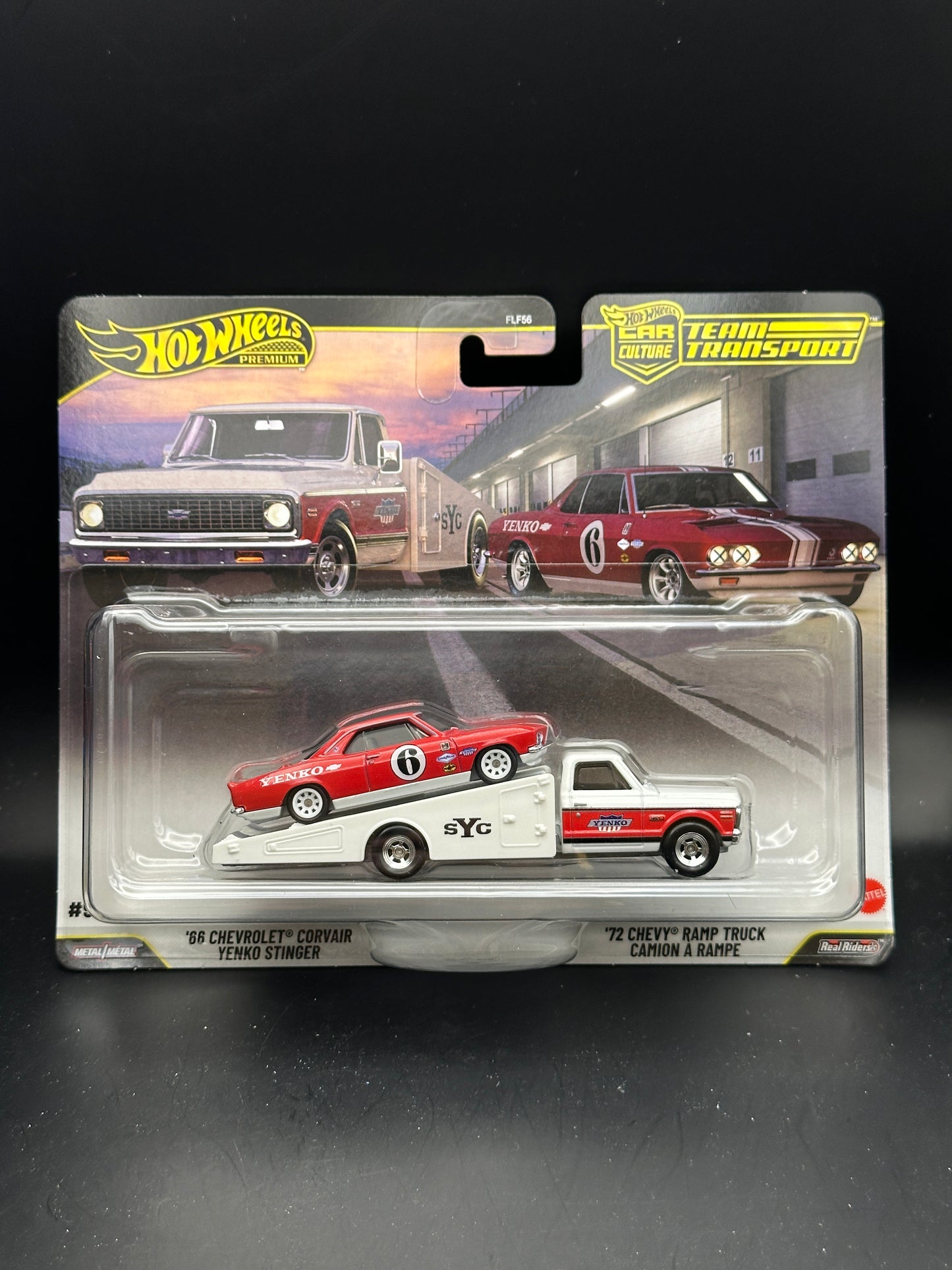 HOT WHEELS - 66 CHEVROLET CORVAIR YENKO STINGER / 72 CHEVY RAMP TRUCK (2026) TEAM TRANSPORT #91