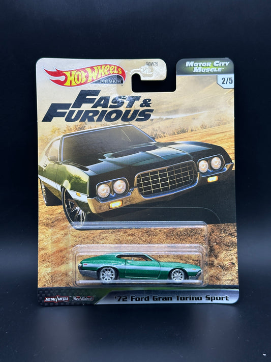 HOT WHEELS - 72 FORD GRAN TORINO SPORT (2020) - FAST AND FURIOUS: MOTOR CITY MUSCLE 2/5