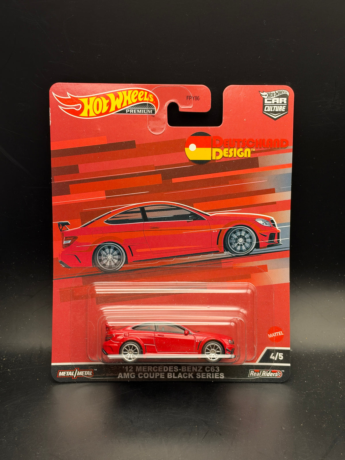 HOT WHEELS - 12 MERCEDES BENZ C63 AMG COUPE BLACK SERIES (2022) - CAR CULTURE - DEUTSCHLAND DESIGN 4/5