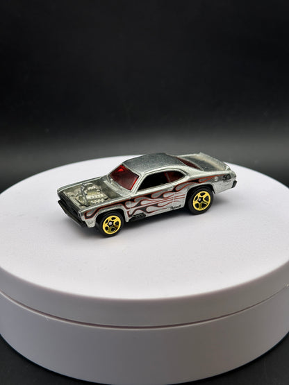 HOT WHEELS - PLYMOUTH DUSTER (2018) - SILVER SERIES - 50th ANNIVERSARY ZAMAC FLAMES SERIES 7/8