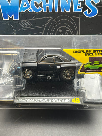 MUSCLE MACHINES - LIBERTY WALK 1999 NISSAN SKYLINE GT-R (R34) - MODEL 48 DIECAST