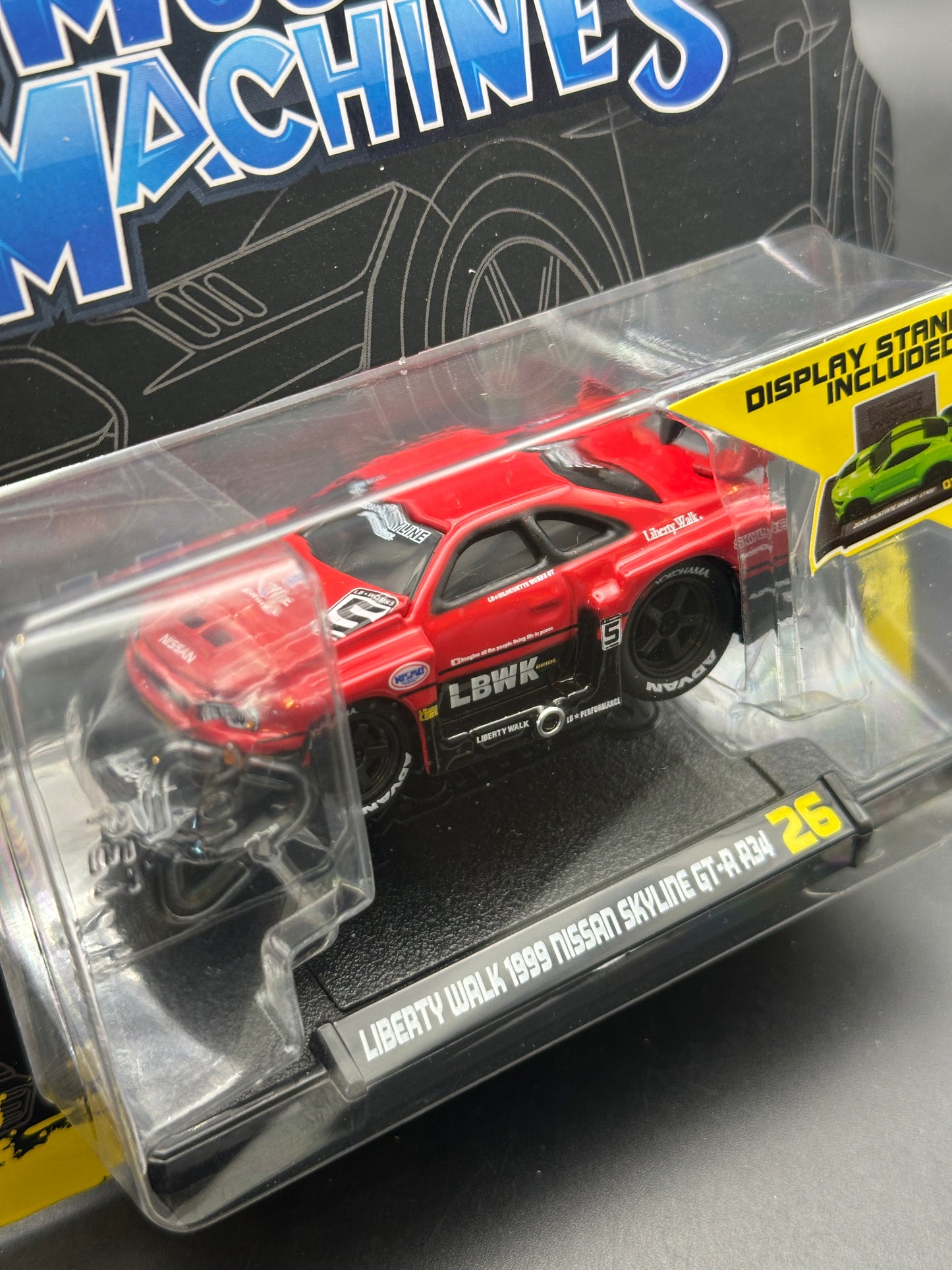 MUSCLE MACHINES - LIBERTY WALK 1999 NISSAN SKYLINE GT-R (R34) - MODEL 26 DIECAST