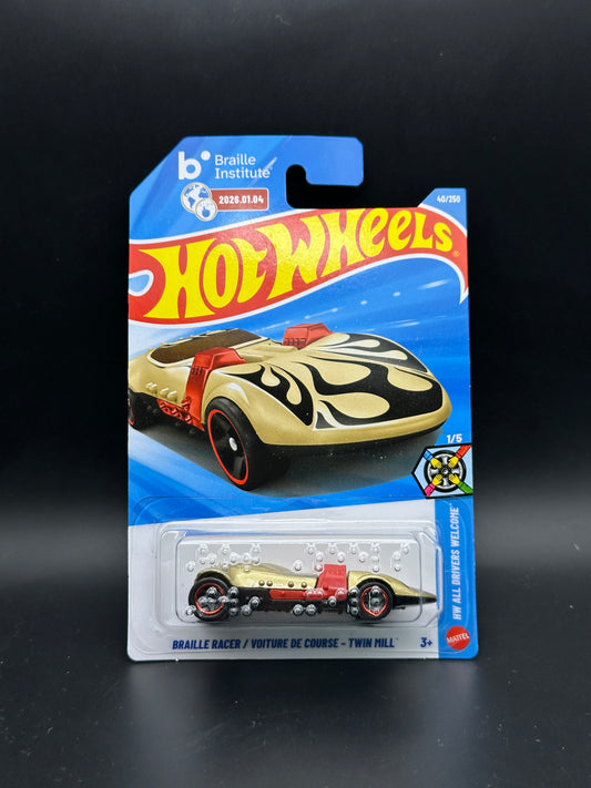 HOT WHEELS - HW BRAILLE RACER - TWIN MILL (2026) - HW ALL DRIVERS WELCOME 1/5