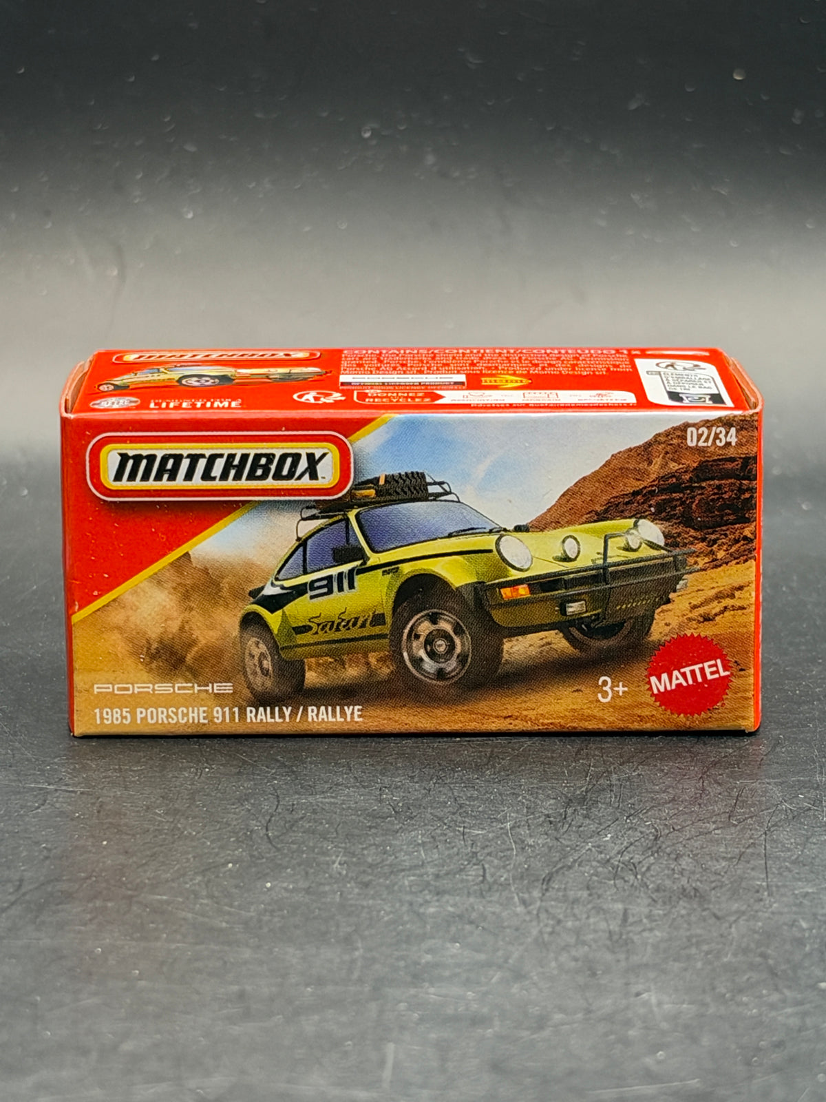 MATCHBOX - 1985 PORSCHE RALLY / RALLYE - MATCHBOX DIECAST 02/34